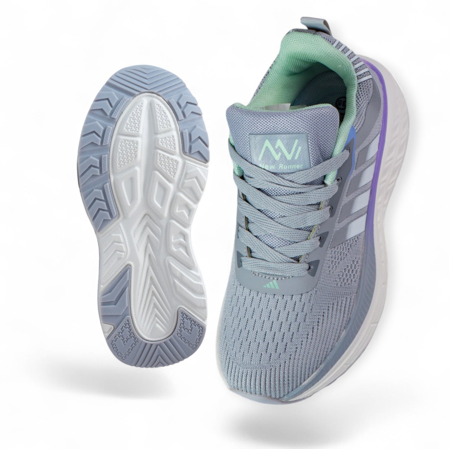 ADIDAS GRIS AZULMORADO